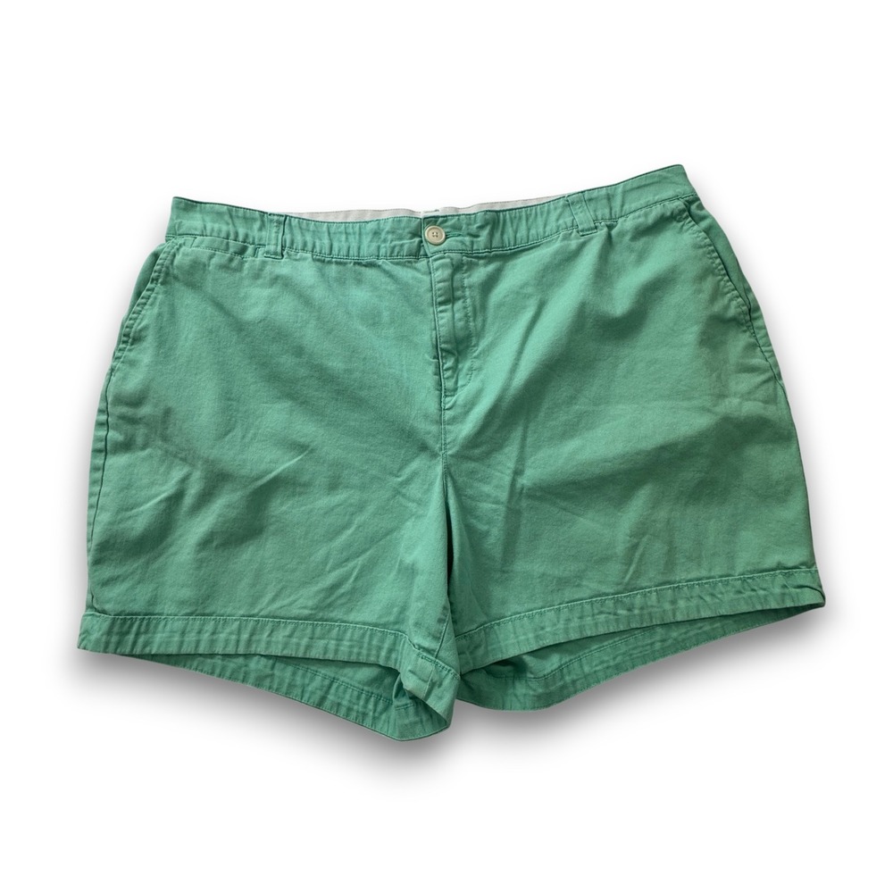 Lane Bryant Mint Green Stretch Cotton Chino Shorts Womens Plus Size 20 N118641